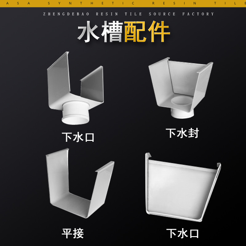 源头厂家天沟下水U型管排水槽导水植物檐pvc塑料屋檐水槽檐沟图3