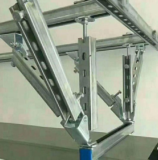 双侧管道支吊架配件 单侧建筑消防通道抗震支架图2