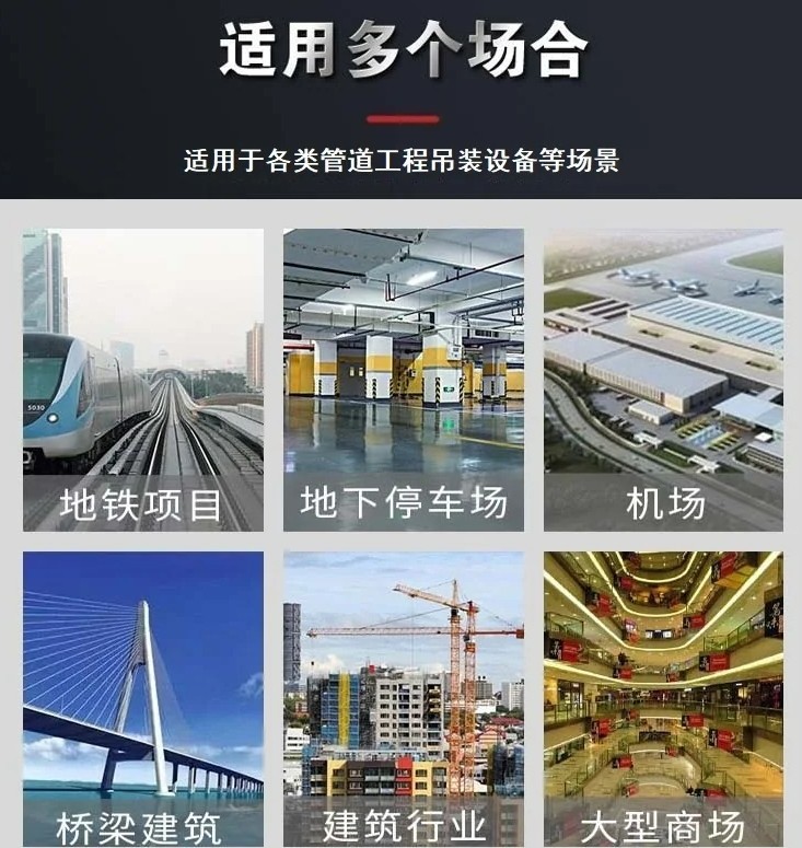 双侧管道支吊架配件 单侧建筑消防通道抗震支架图5